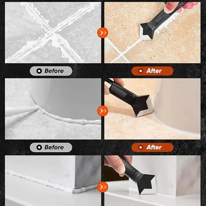 Silicone Caulking Tools – 3-in-1 Finishing & Remover Kit