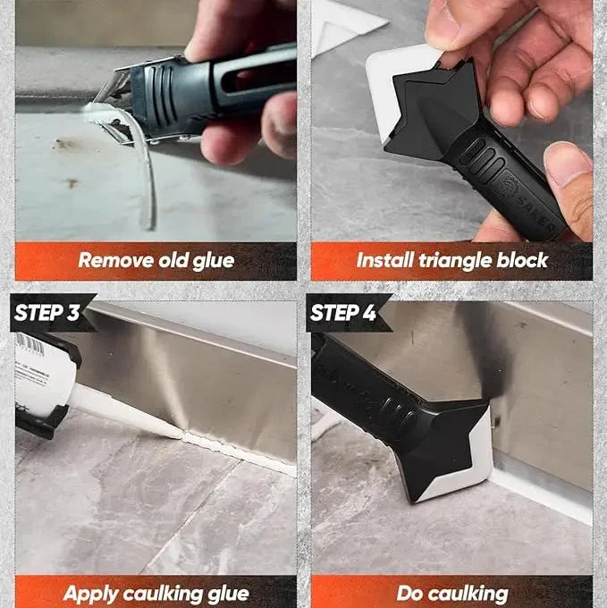 Silicone Caulking Tools – 3-in-1 Finishing & Remover Kit