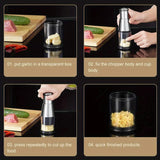 Stainless Steel Garlic Press and Vegetable Chopper