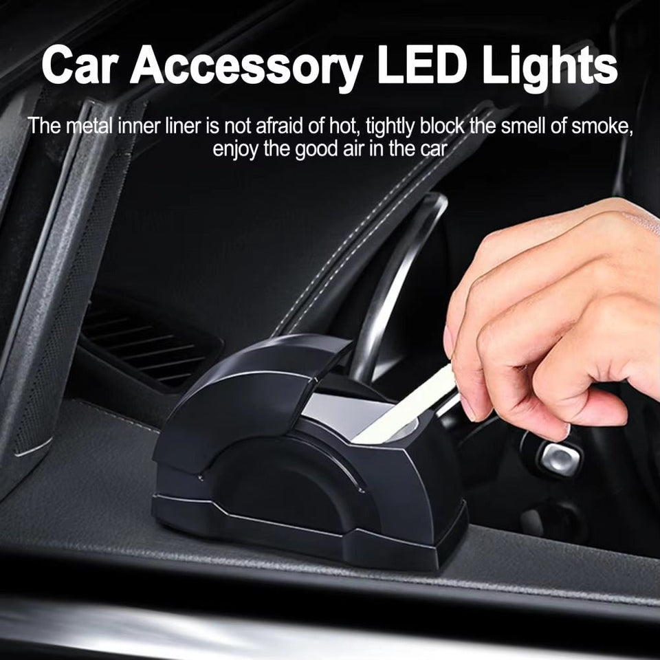 Universal Door Ashtray with LED Lights Sliding Cover Design Ashtray
