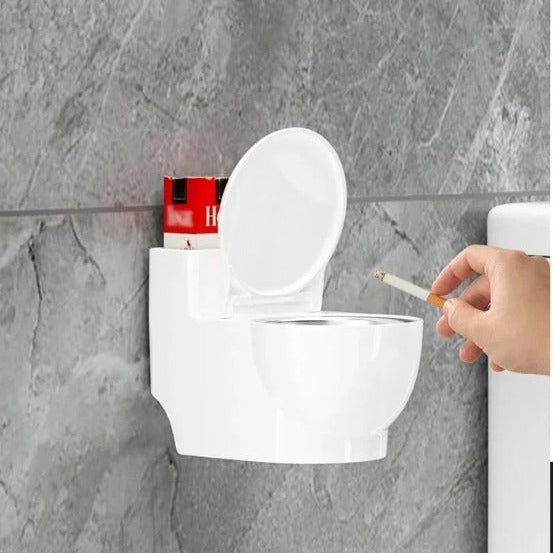 PVC & Steel Toilet shaped Wall-mounted Ashtray