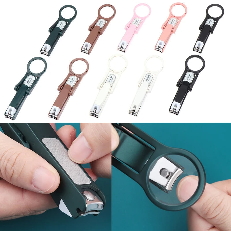 Nail Clippers with Storage Box And Magnifying Glass